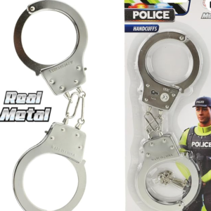 Toi-Toys Kinder Handschellen POLICE Polizeihandschellen, Spielzeughandschellen aus Metall ca. 28 cm
